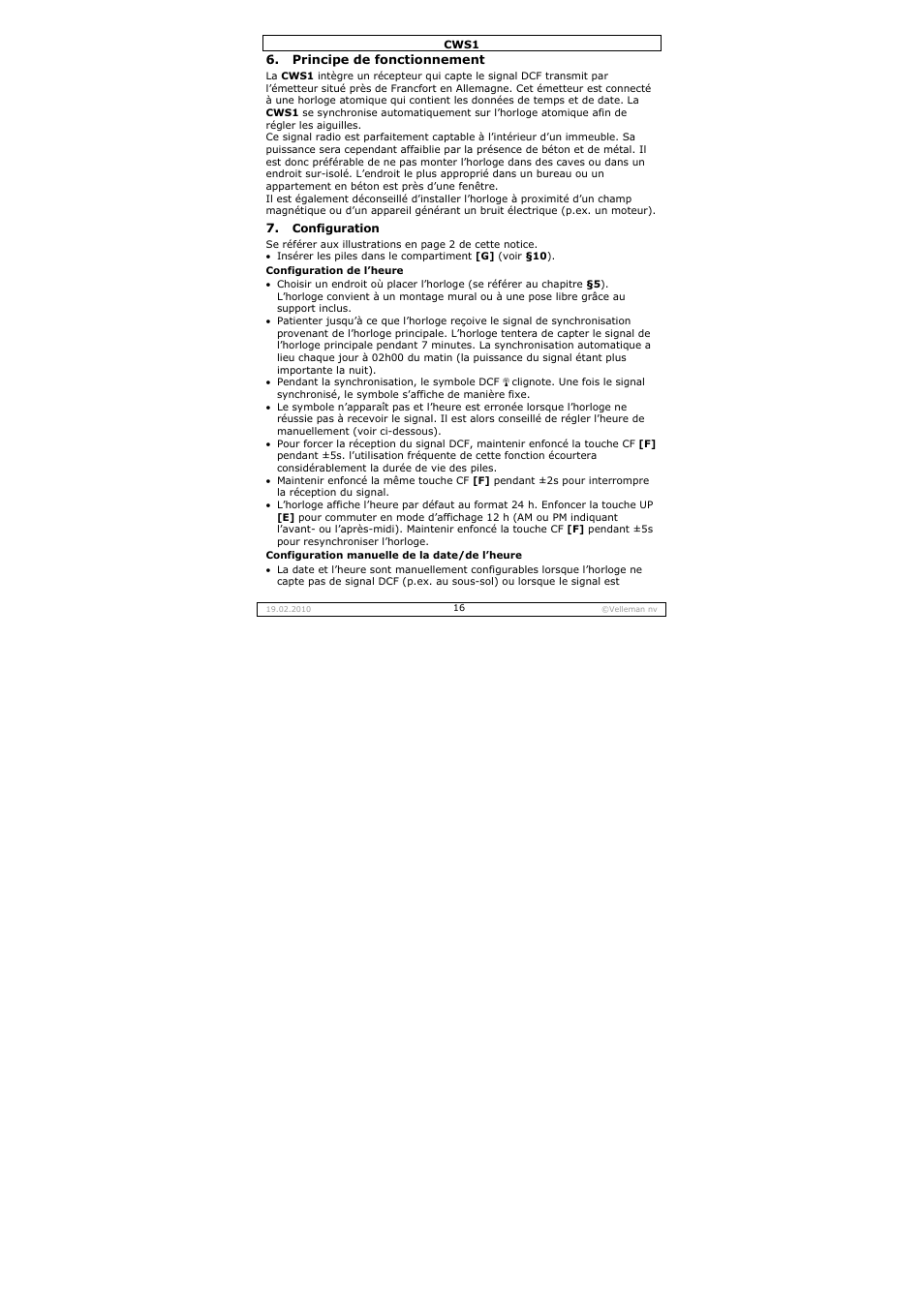 Velleman CWS1 User Manual | Page 16 / 41