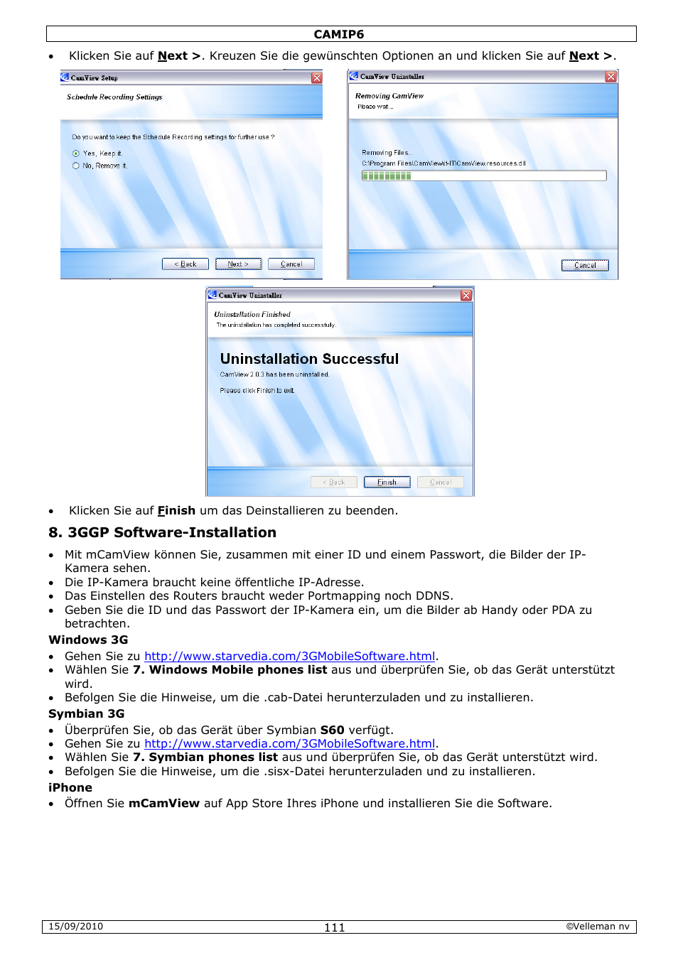 Velleman CAMIP6 User Manual | Page 111 / 115