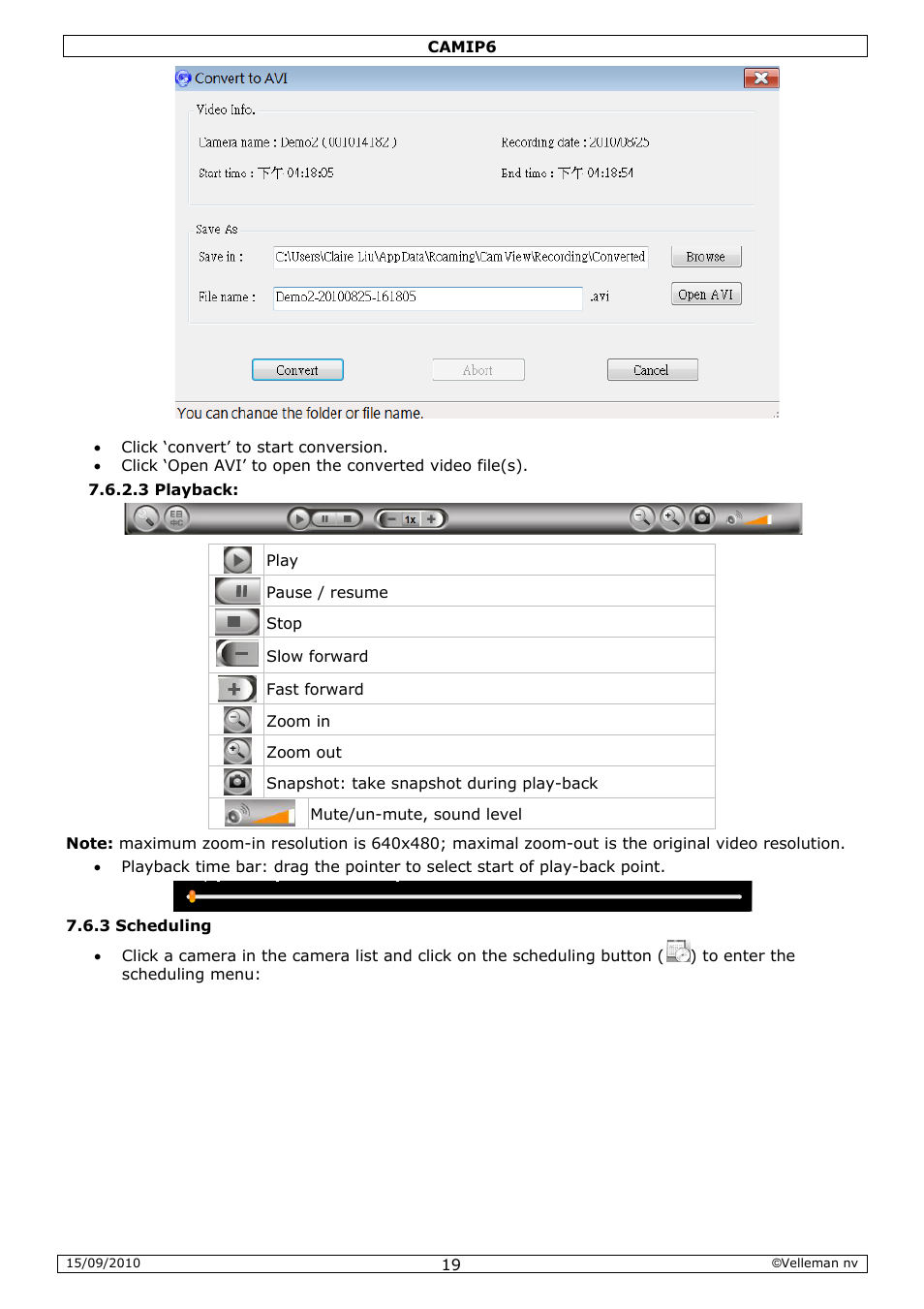 Velleman CAMIP6 User Manual | Page 19 / 115