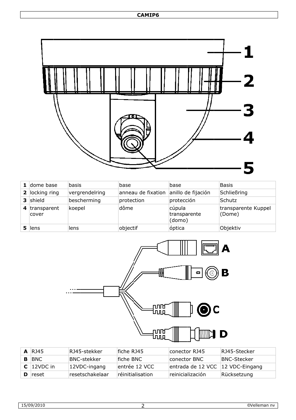 Velleman CAMIP6 User Manual | Page 2 / 115