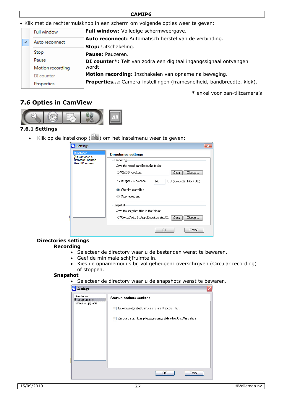 Velleman CAMIP6 User Manual | Page 37 / 115