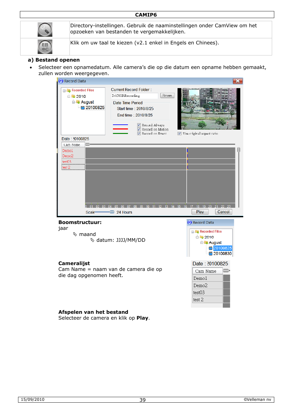 Velleman CAMIP6 User Manual | Page 39 / 115