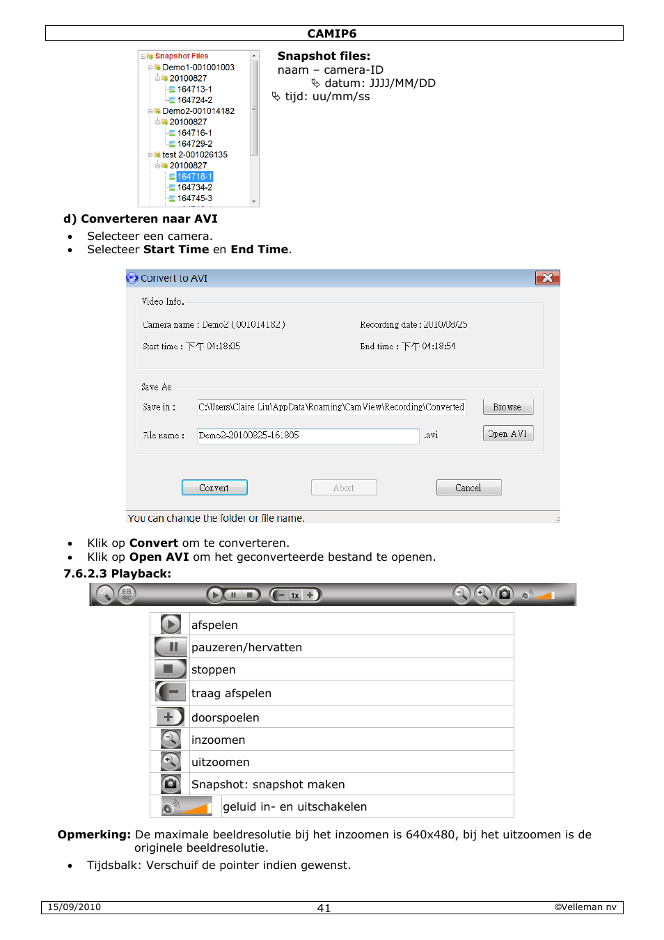 Velleman CAMIP6 User Manual | Page 41 / 115