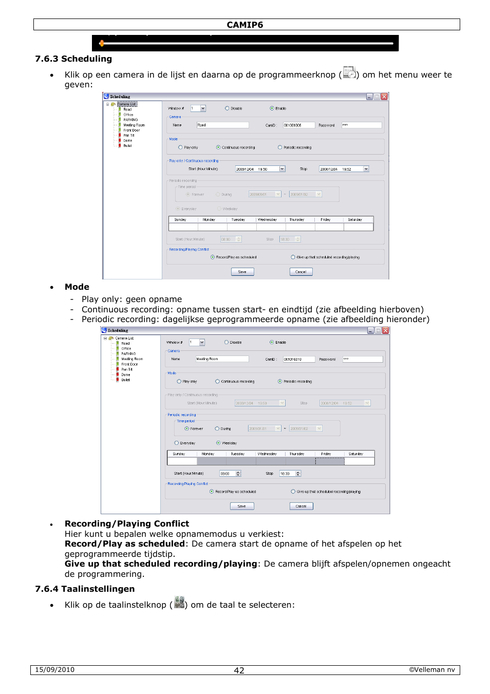 Velleman CAMIP6 User Manual | Page 42 / 115