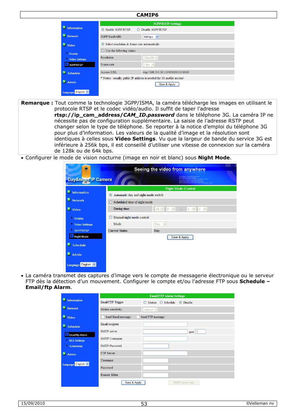 Velleman CAMIP6 User Manual | Page 53 / 115