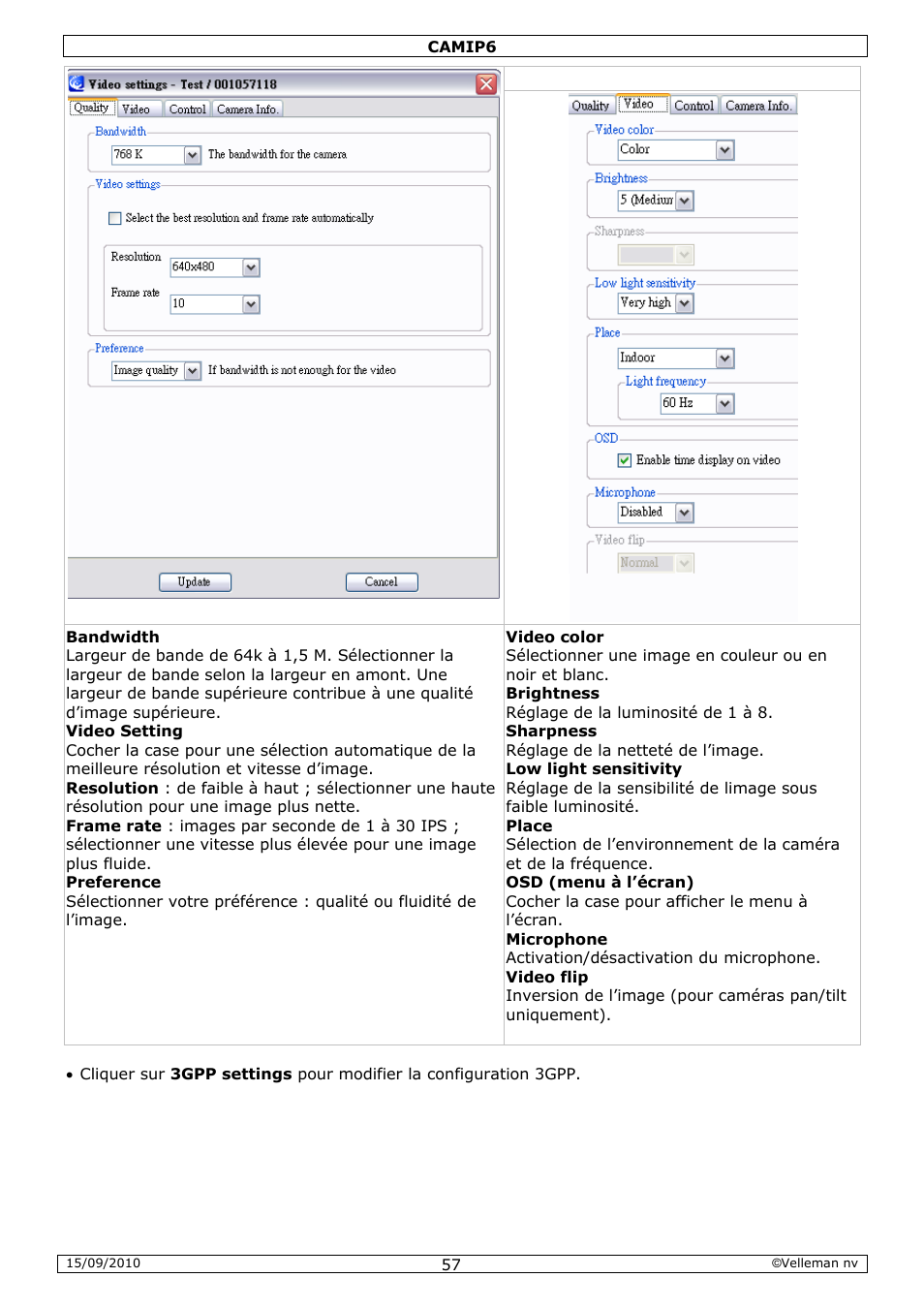 Velleman CAMIP6 User Manual | Page 57 / 115