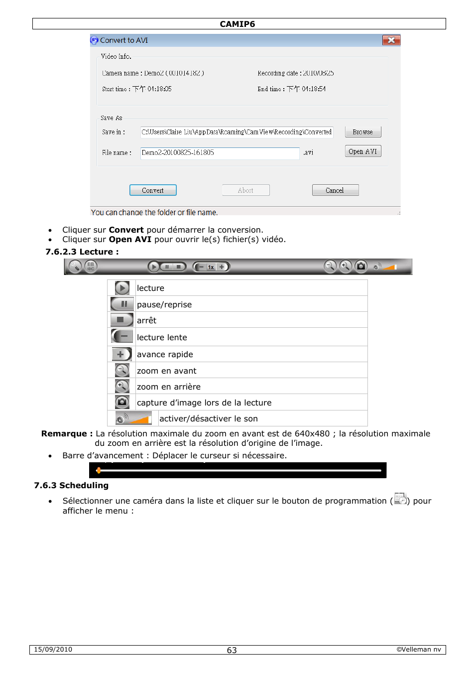 Velleman CAMIP6 User Manual | Page 63 / 115