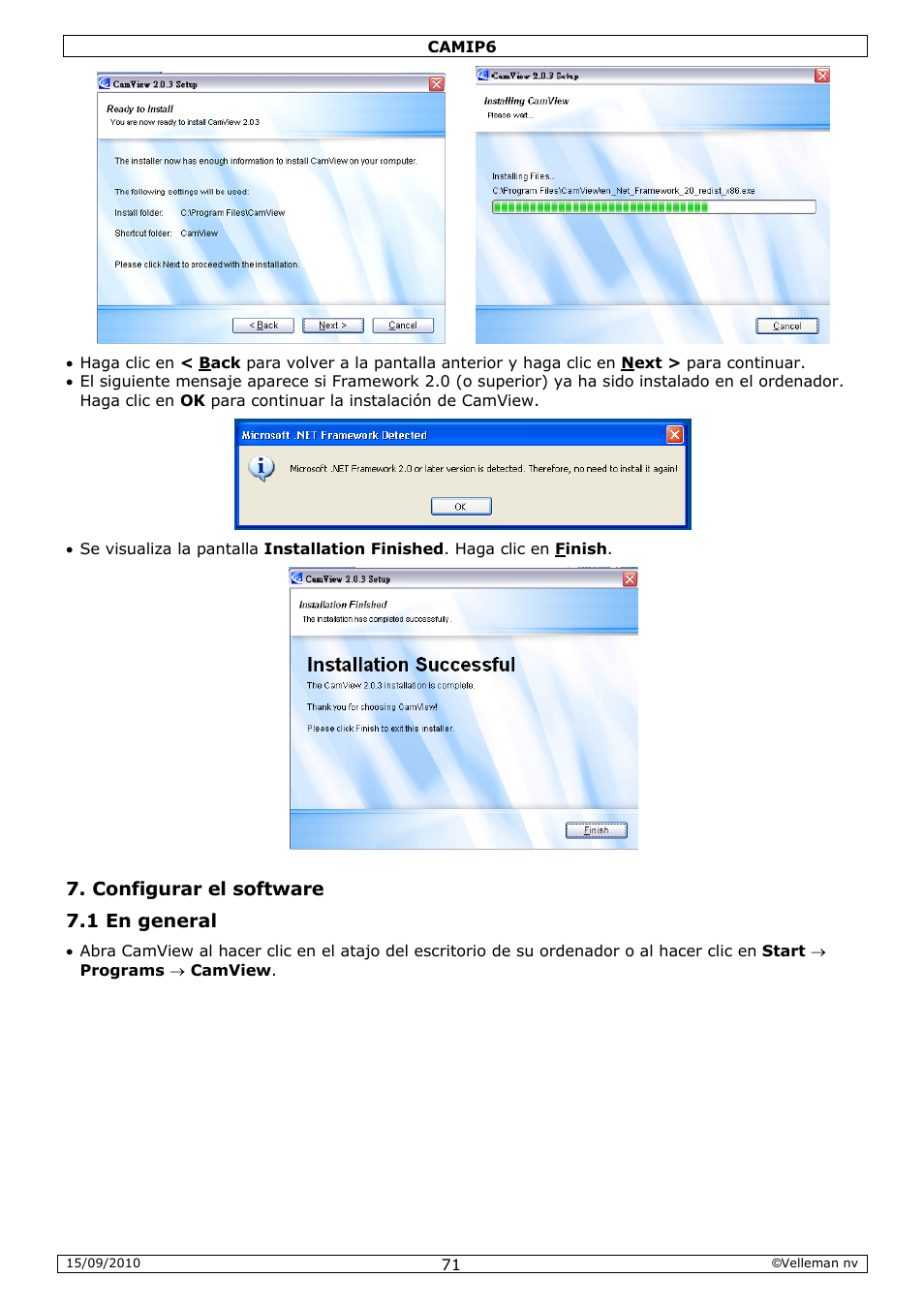 Velleman CAMIP6 User Manual | Page 71 / 115