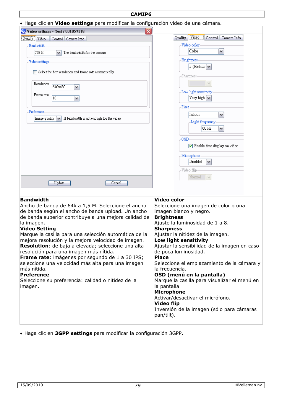 Velleman CAMIP6 User Manual | Page 79 / 115