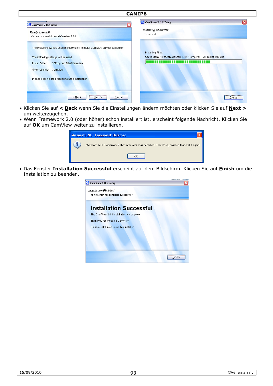 Velleman CAMIP6 User Manual | Page 93 / 115