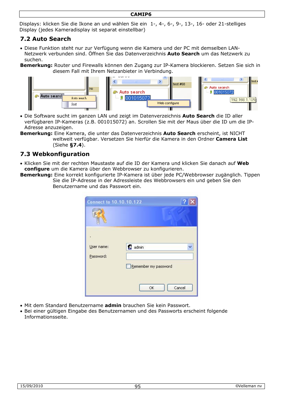 Velleman CAMIP6 User Manual | Page 95 / 115