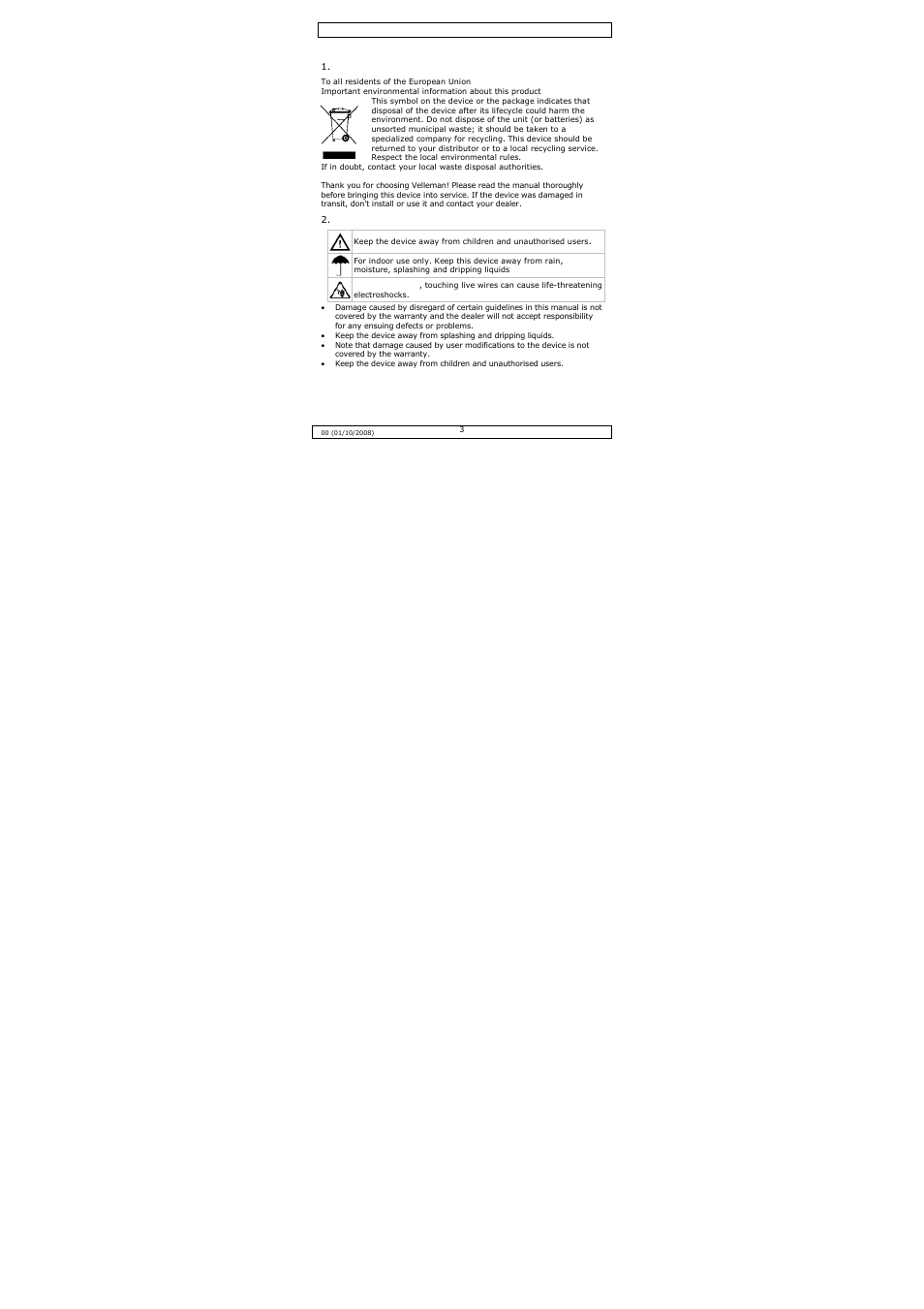 Velleman HAA80MK User Manual | Page 3 / 17