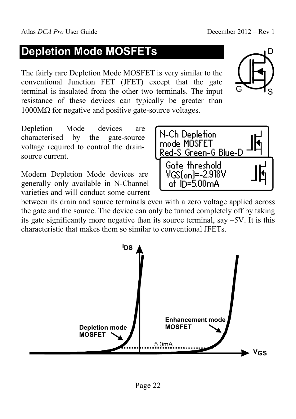 Depletion mode mosfets | Velleman DCA75 User Manual | Page 22 / 46