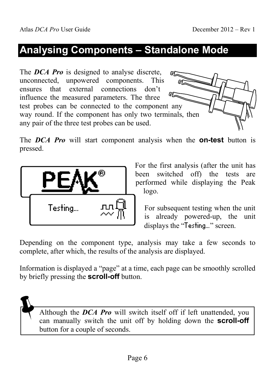 Analysing components – standalone mode | Velleman DCA75 User Manual | Page 6 / 46