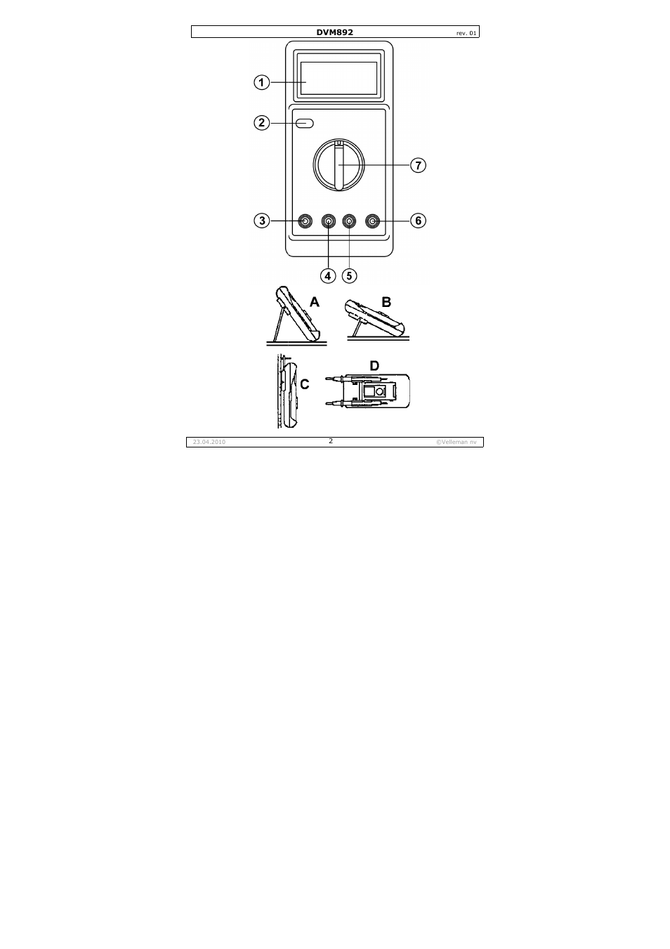 Velleman DVM892 User Manual | Page 2 / 68
