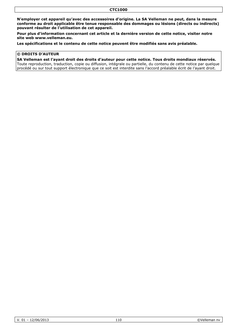 Velleman CTC1000 User Manual | Page 110 / 223