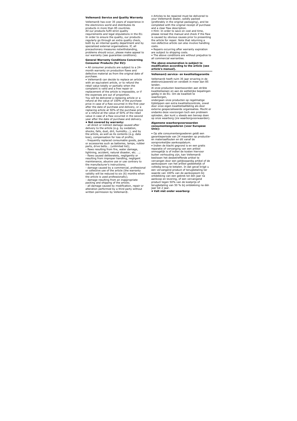 Velleman DVM8090 User Manual | Page 29 / 32