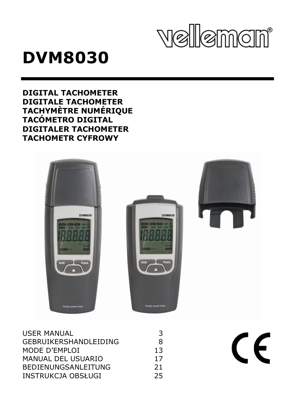 Velleman DVM8030 User Manual | 33 pages