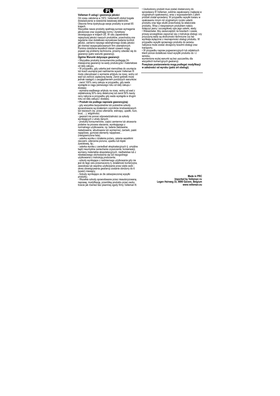 Velleman DVM8030 User Manual | Page 33 / 33