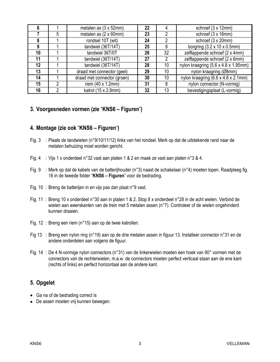 Velleman KNS6 User Manual | Page 3 / 8