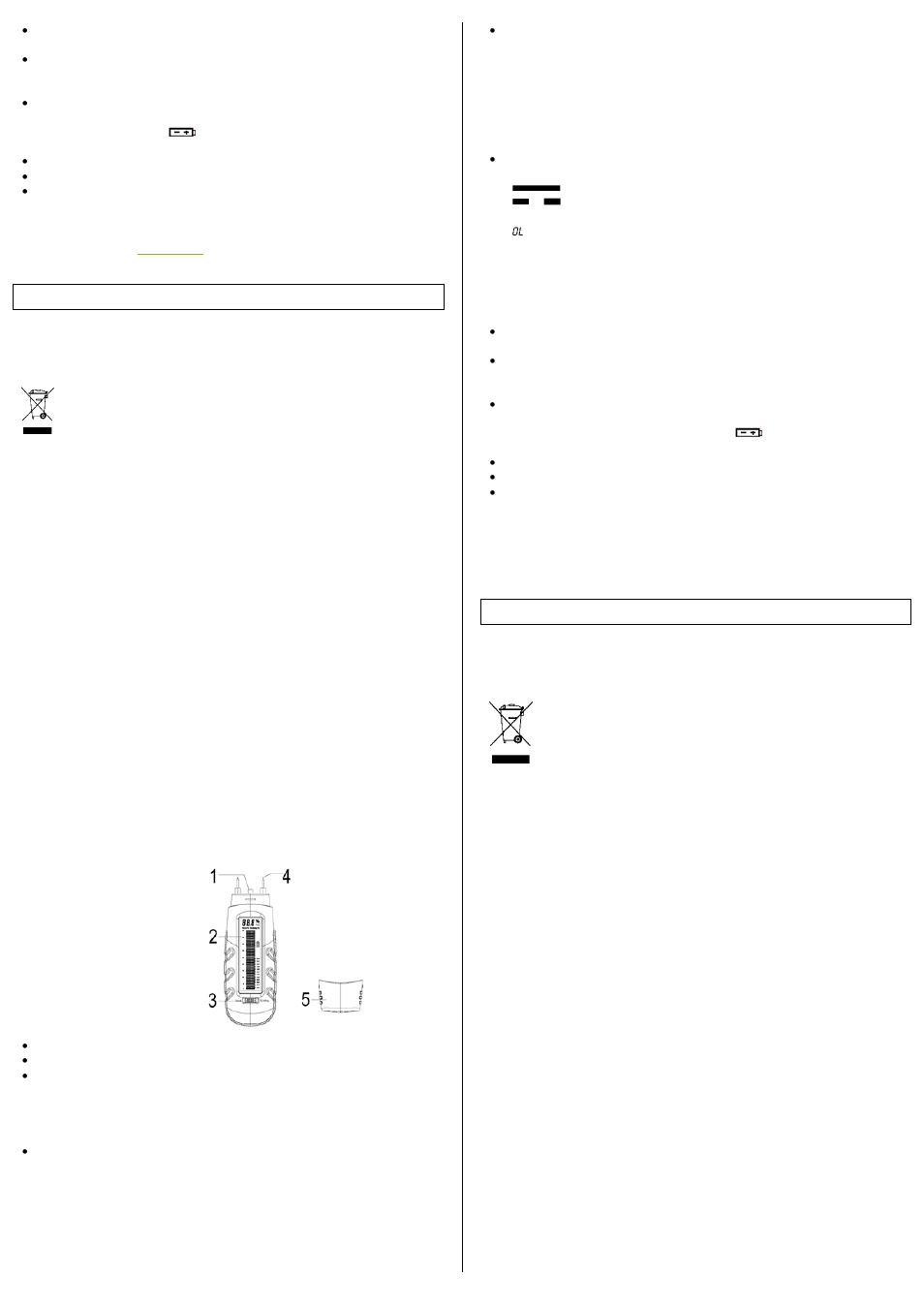 Evm125 – medidor de humedad, Evm125 – feuchtigkeitsmessgerät, Introducción | Especificaciones, Descripción, Mantenimiento, Einführung, Technische daten | Velleman EVM125 User Manual | Page 3 / 4