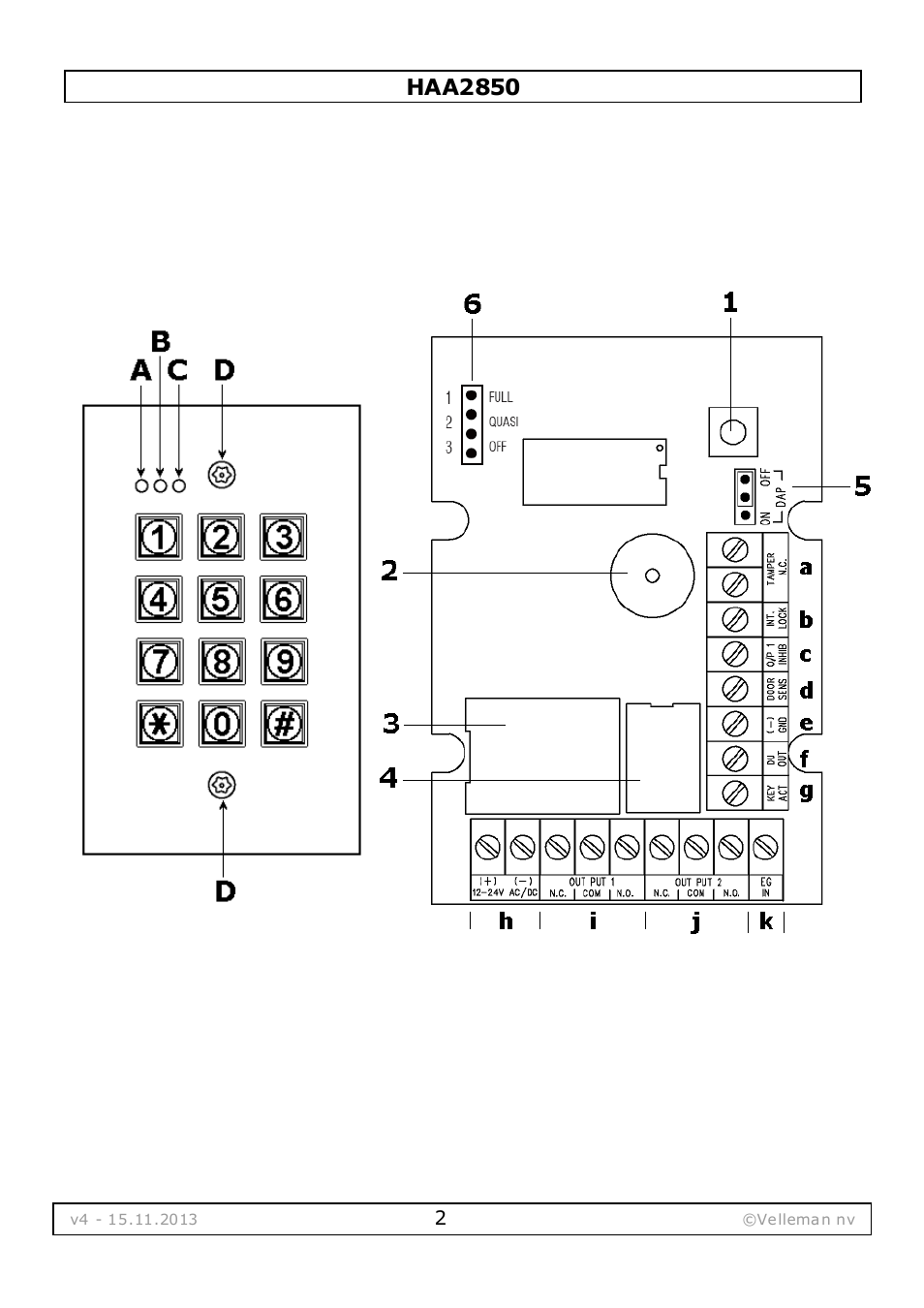 Re 1 | Velleman HAA2850 User Manual | Page 2 / 67