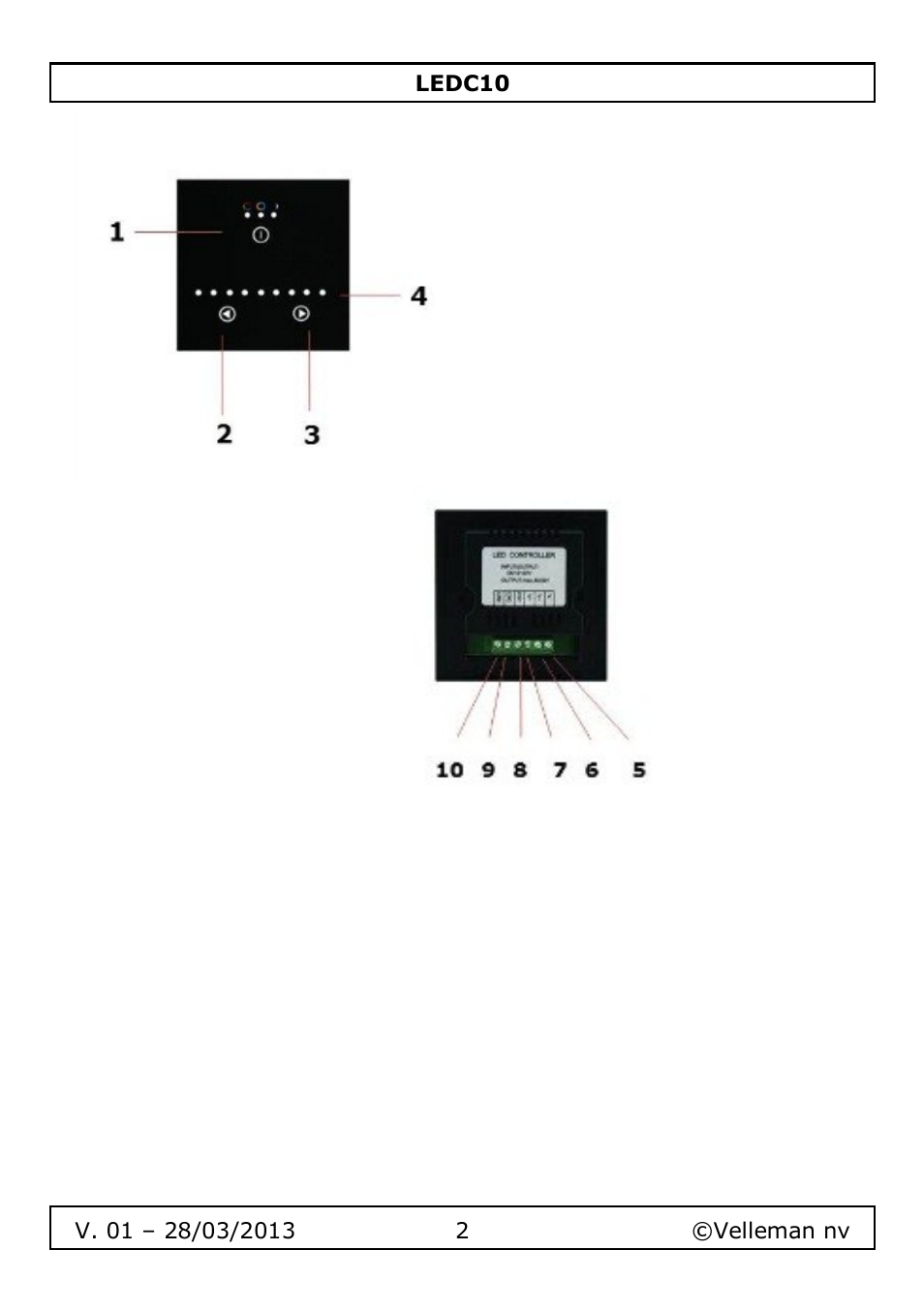 Velleman LEDC10 User Manual | Page 2 / 54