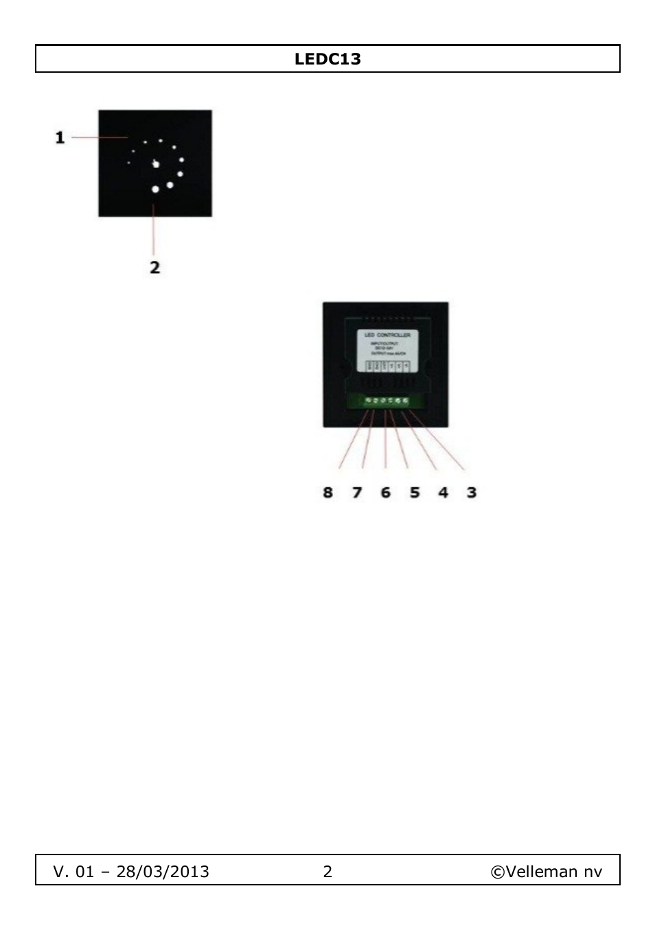 Velleman LEDC13 User Manual | Page 2 / 37