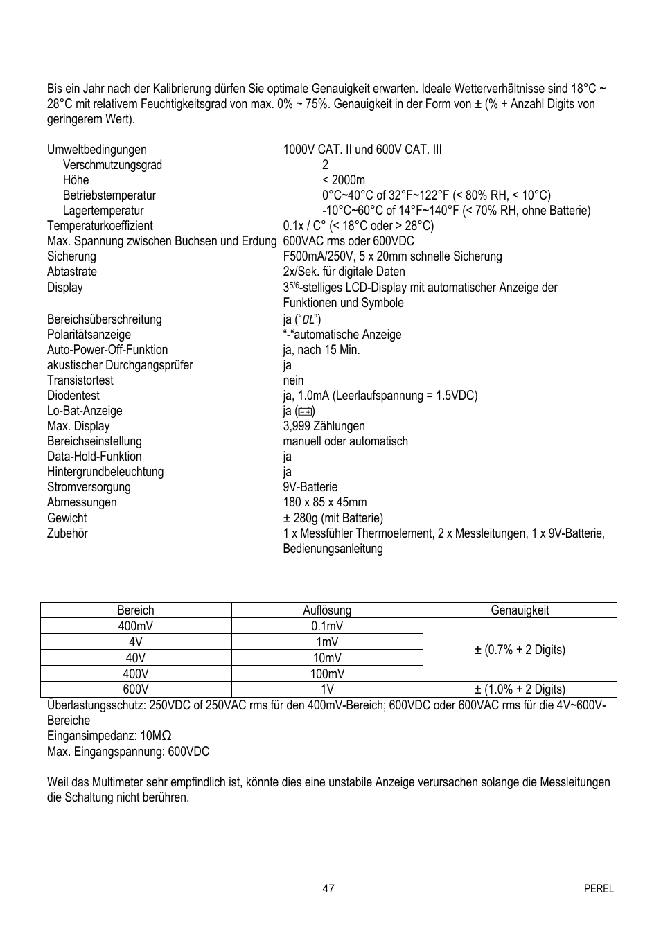 Velleman EVM1400 User Manual | Page 47 / 60