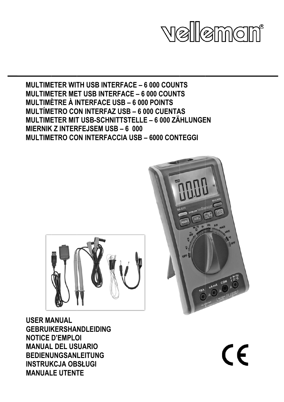 Velleman DVM1200 User Manual | 74 pages