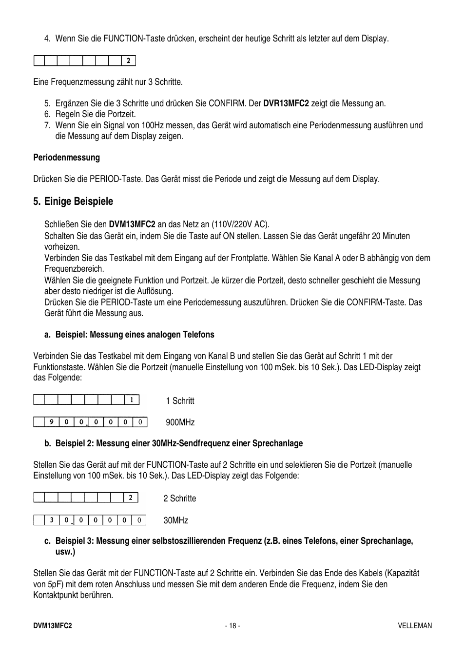 Velleman DVM13MFC2 User Manual | Page 18 / 23