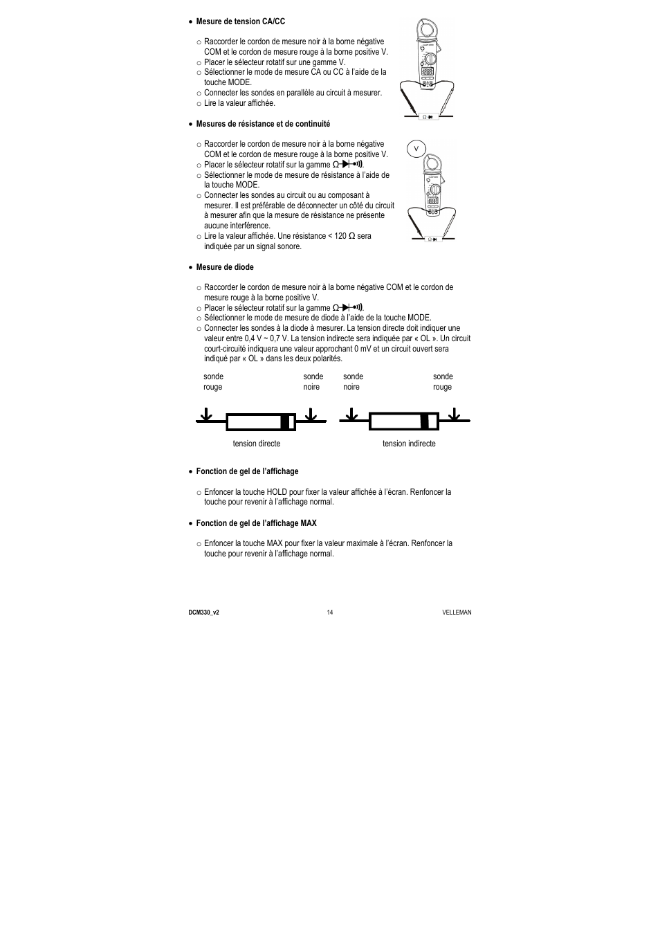 Velleman DCM330 User Manual | Page 14 / 29