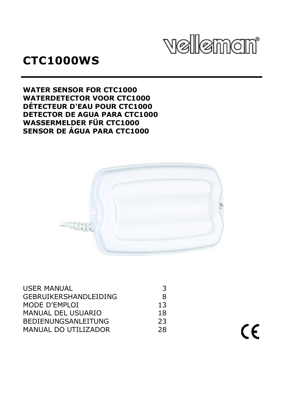 Velleman CTC1000WS User Manual | 40 pages