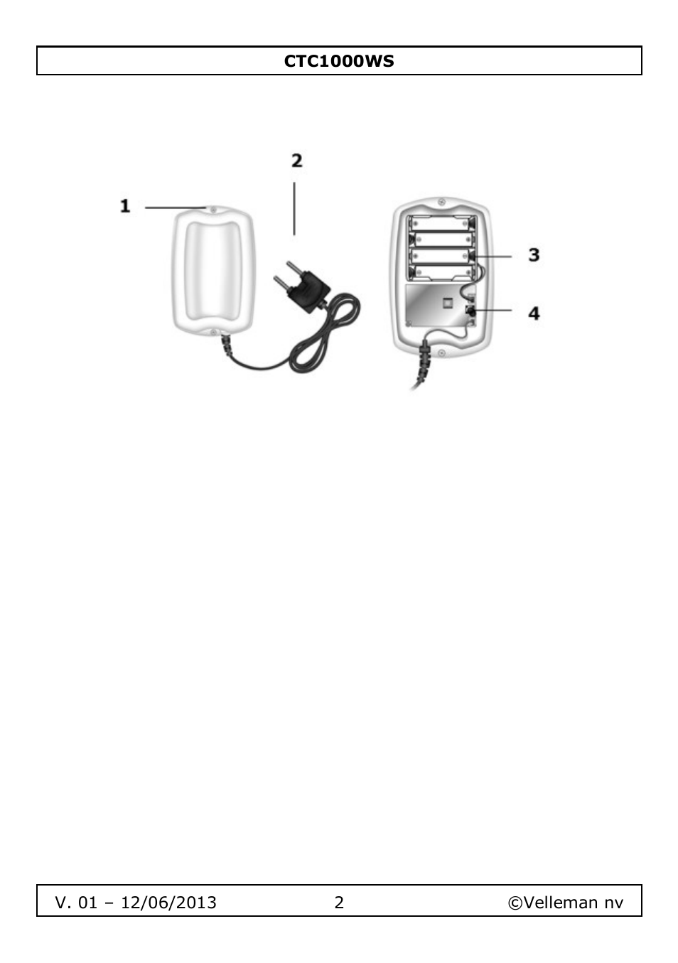 Velleman CTC1000WS User Manual | Page 2 / 40