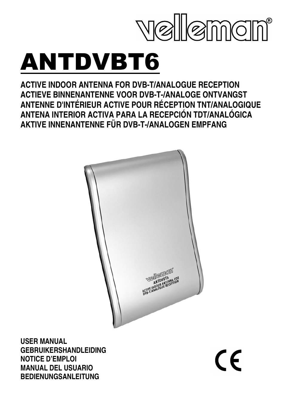 Velleman ANTDVBT6 User Manual | 12 pages