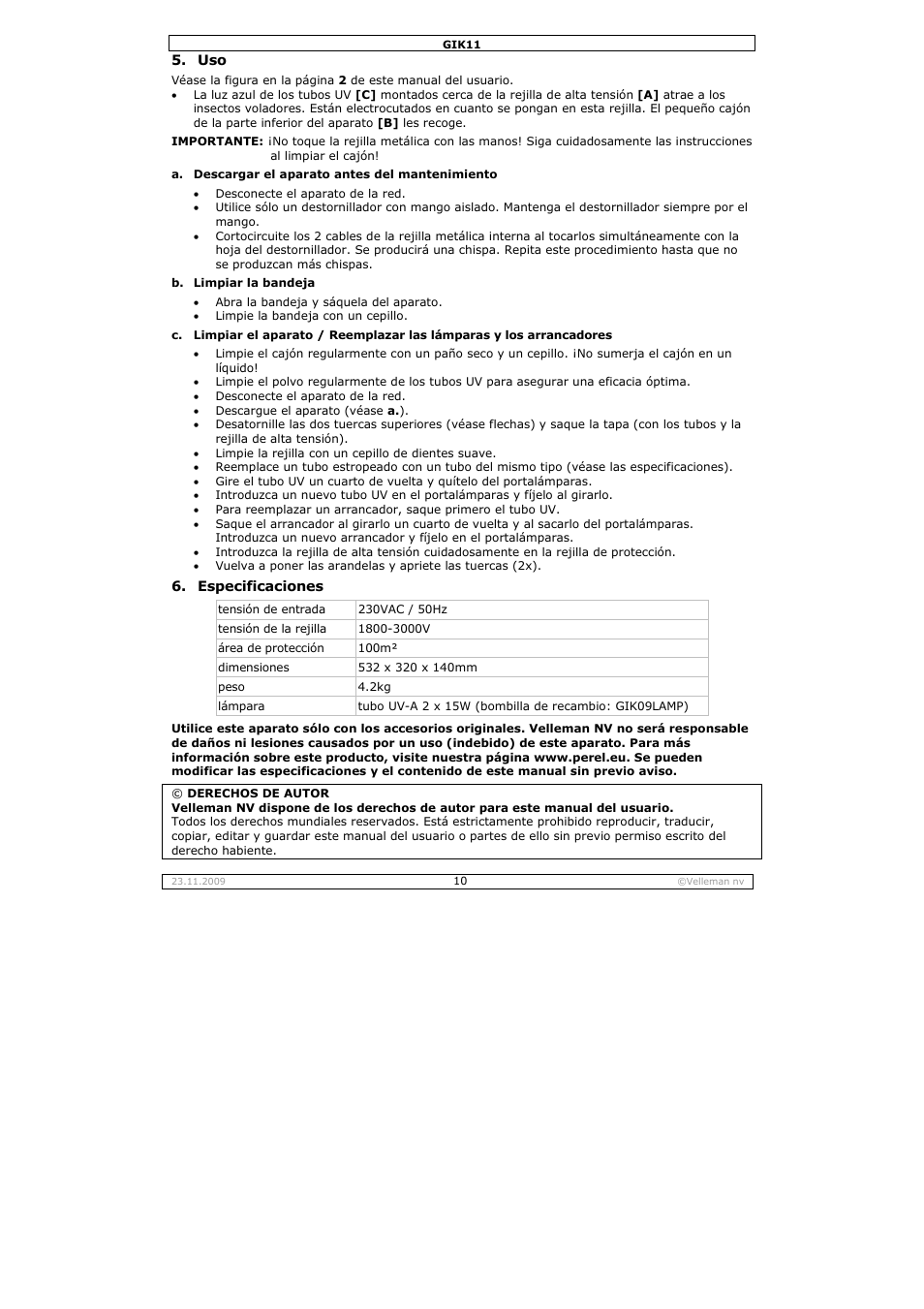 Velleman GIK11 User Manual | Page 10 / 16