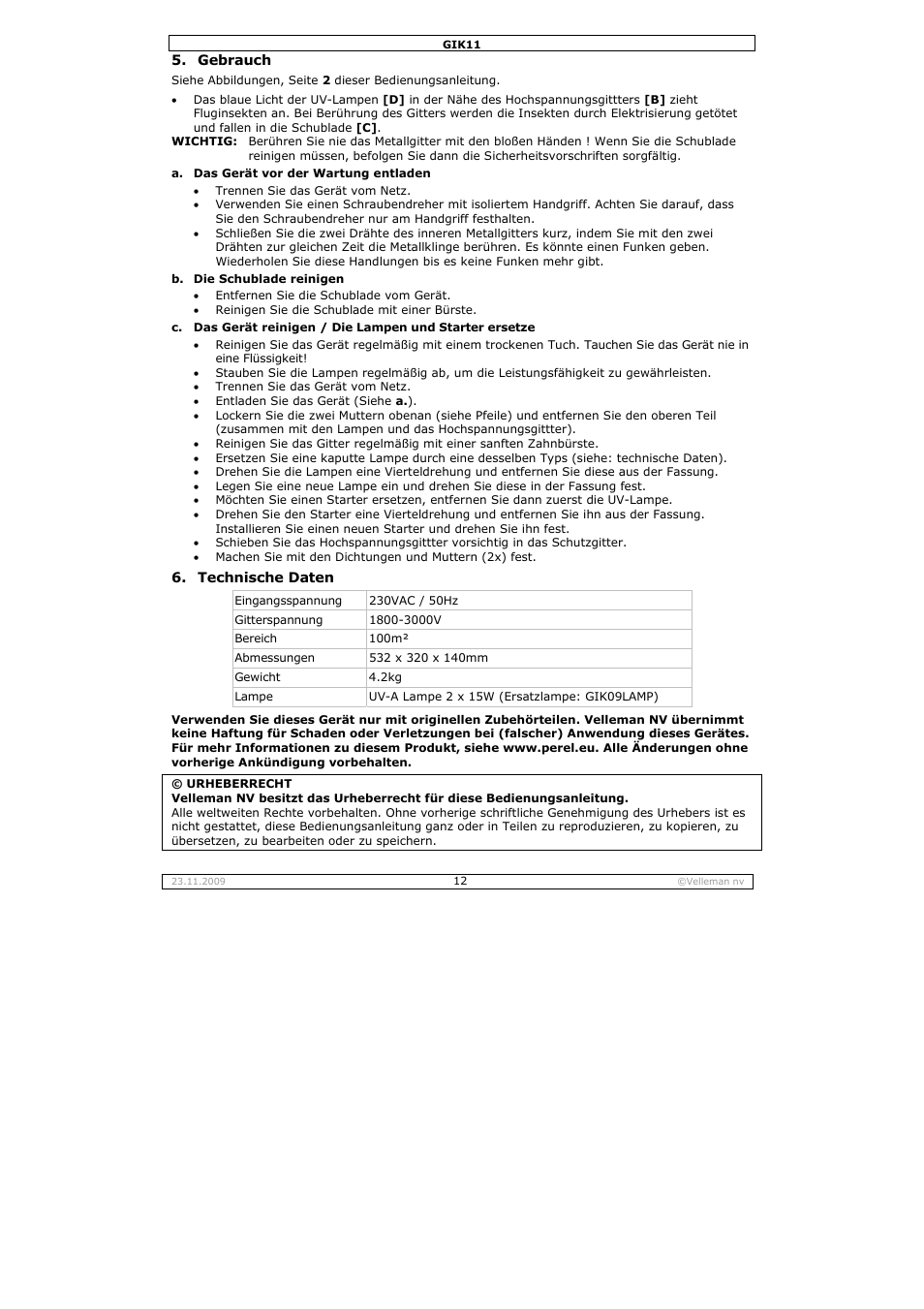 Velleman GIK11 User Manual | Page 12 / 16