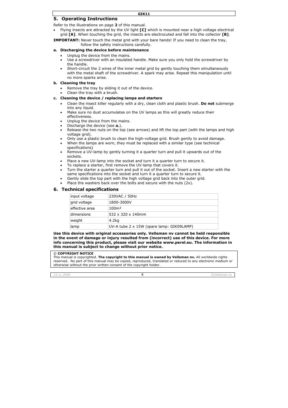 Velleman GIK11 User Manual | Page 4 / 16