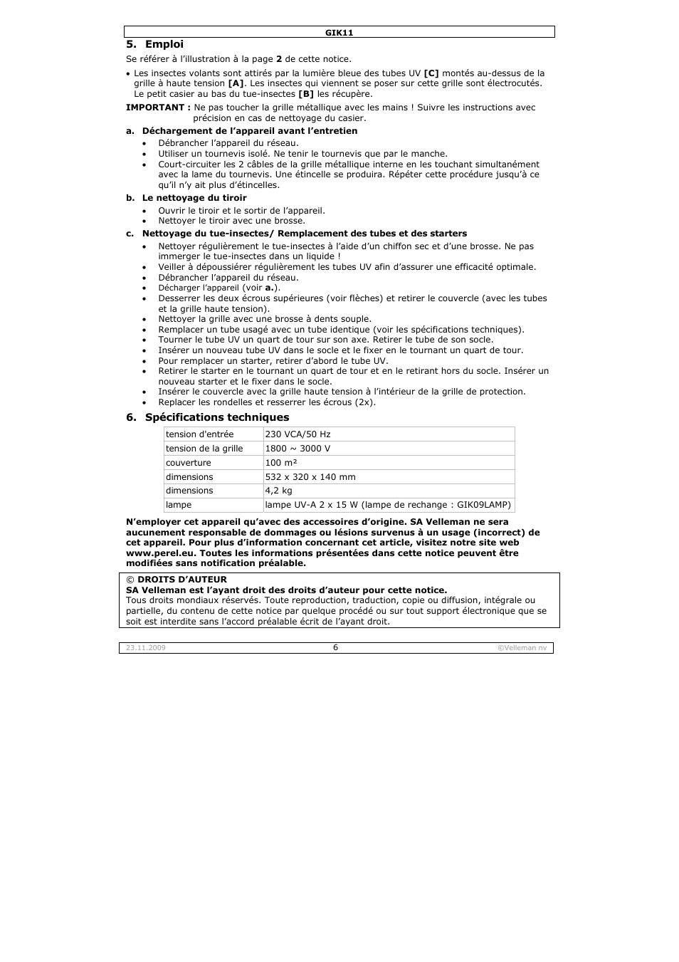 Velleman GIK11 User Manual | Page 6 / 16