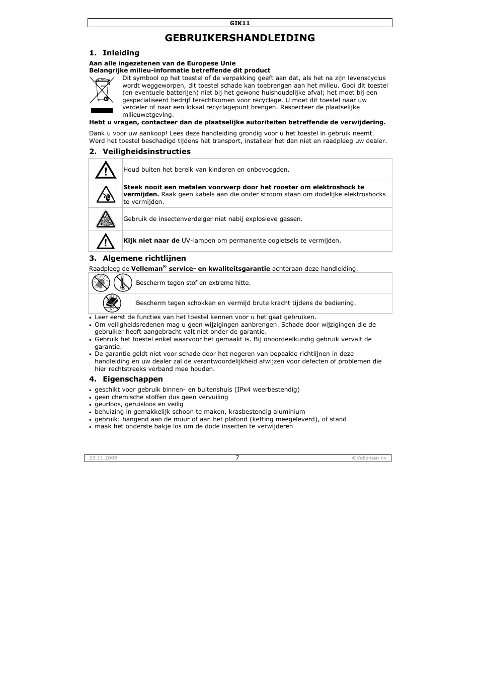 Gebru, Uikersha, Andleid | Ding | Velleman GIK11 User Manual | Page 7 / 16