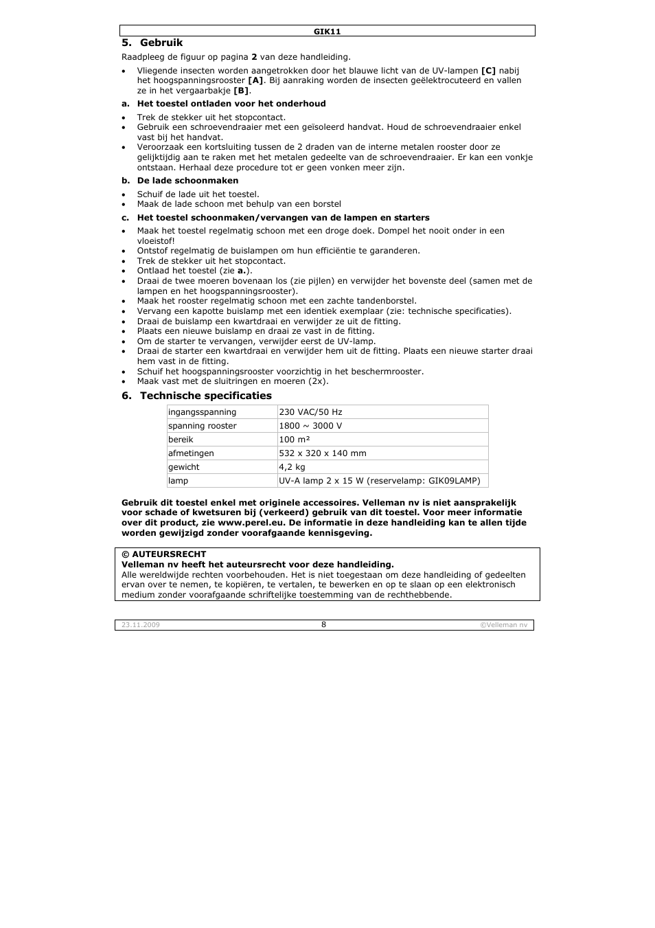 Velleman GIK11 User Manual | Page 8 / 16