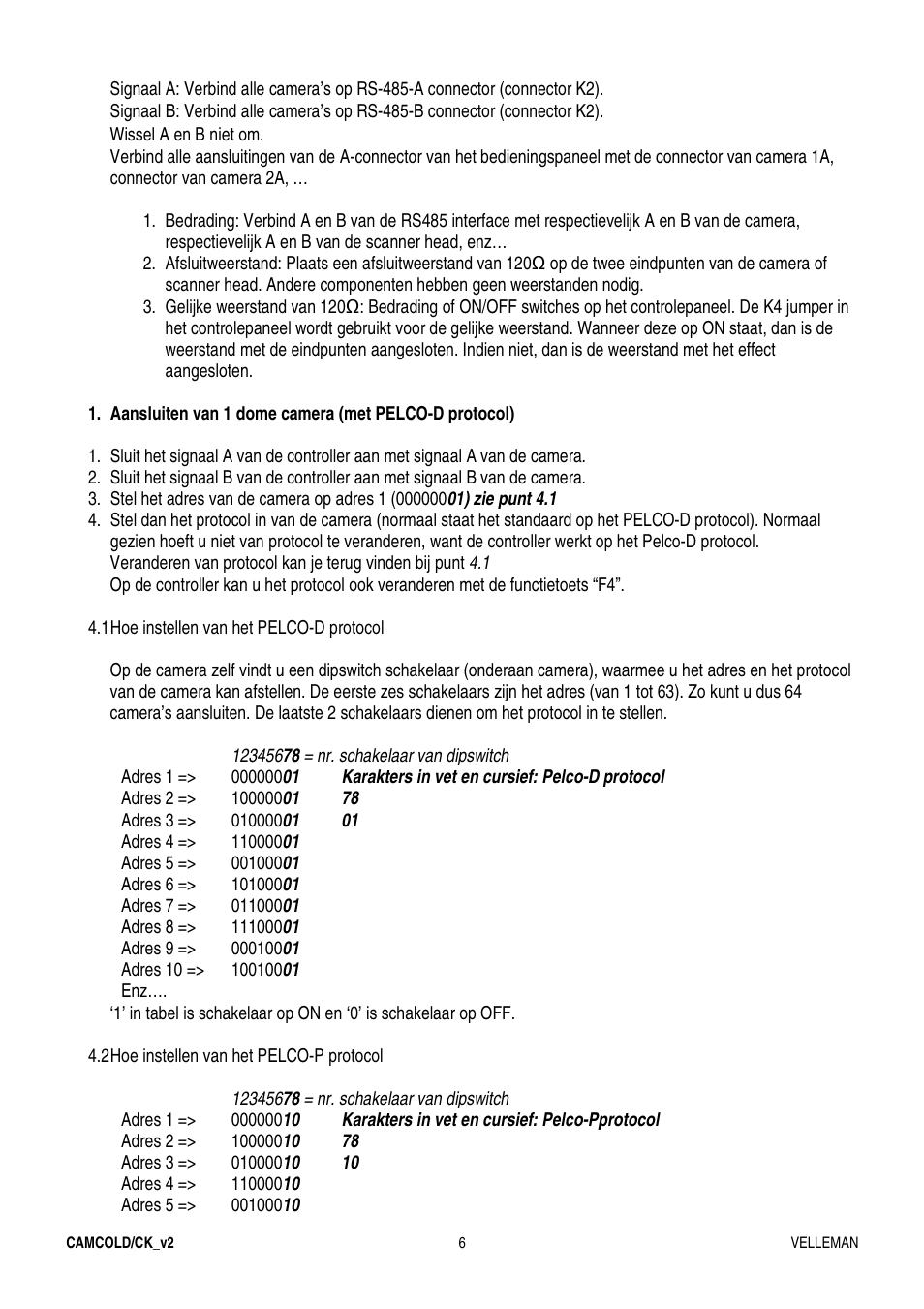 Velleman CAMCOLD-CK User Manual | Page 6 / 20