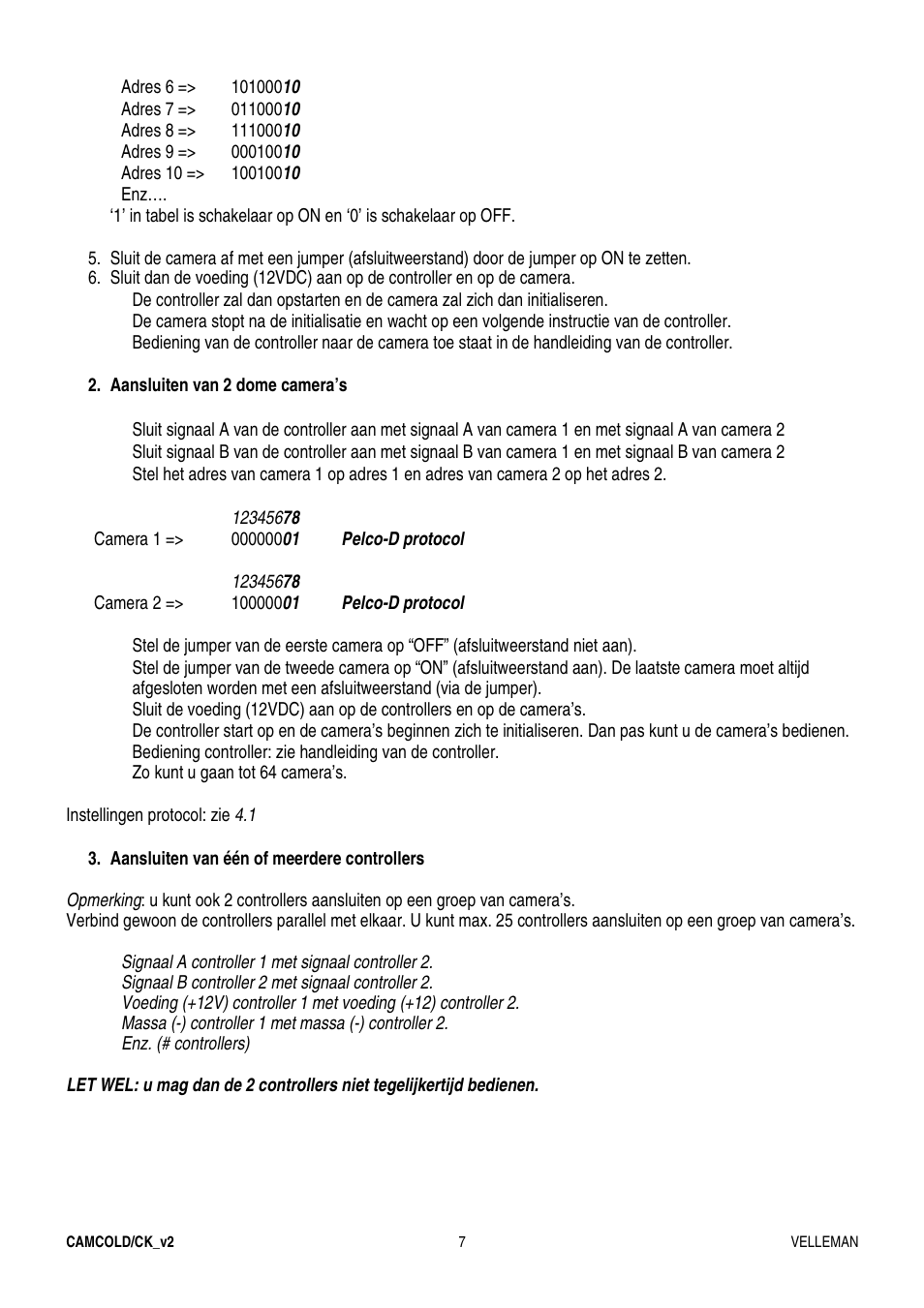 Velleman CAMCOLD-CK User Manual | Page 7 / 20