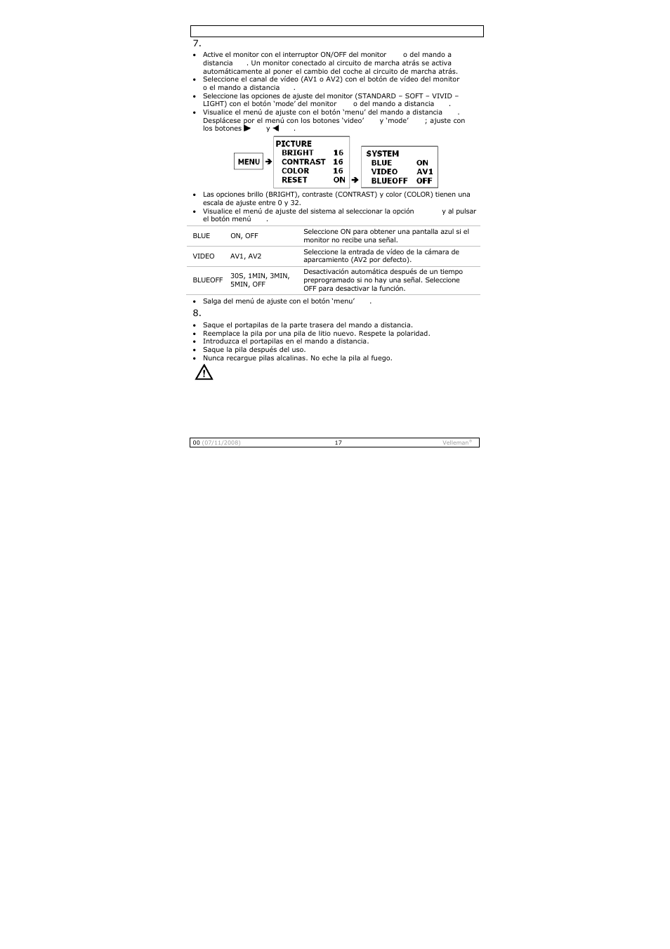 Velleman MONCOLHA3 User Manual | Page 17 / 22