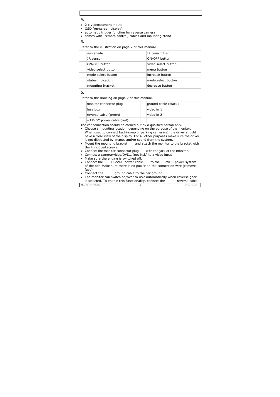 Velleman MONCOLHA3 User Manual | Page 4 / 22