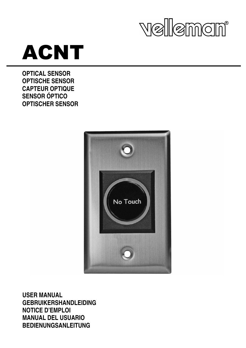 Velleman ACNT User Manual | 8 pages