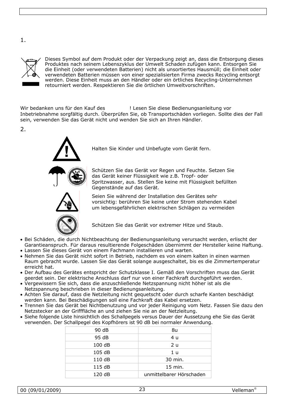 Velleman MICW70 User Manual | Page 23 / 29