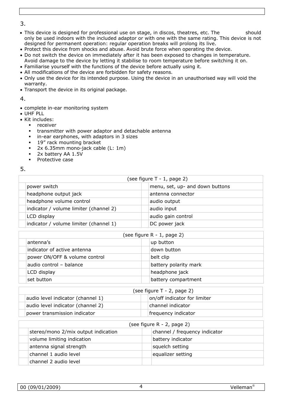 Velleman MICW70 User Manual | Page 4 / 29