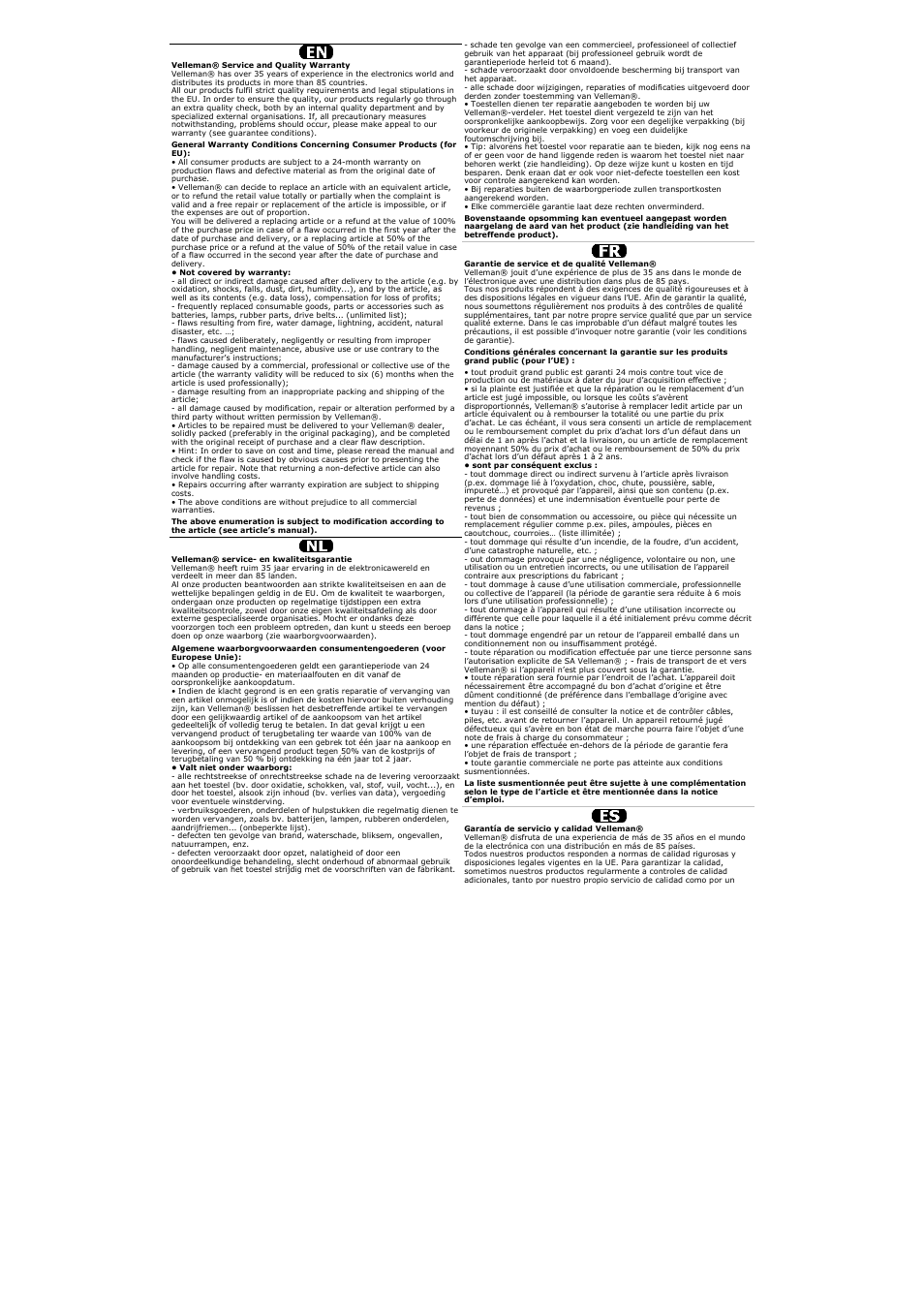 Velleman DVM1100 User Manual | Page 69 / 70