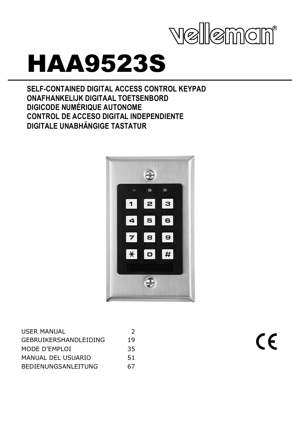 Velleman HAA9523S User Manual | 84 pages